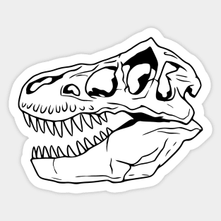 T-Rex Dinosaur Skull Sticker